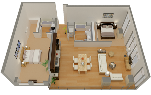 800 J Lofts B7_2 2 Bed 1 Bath Sacramento CA